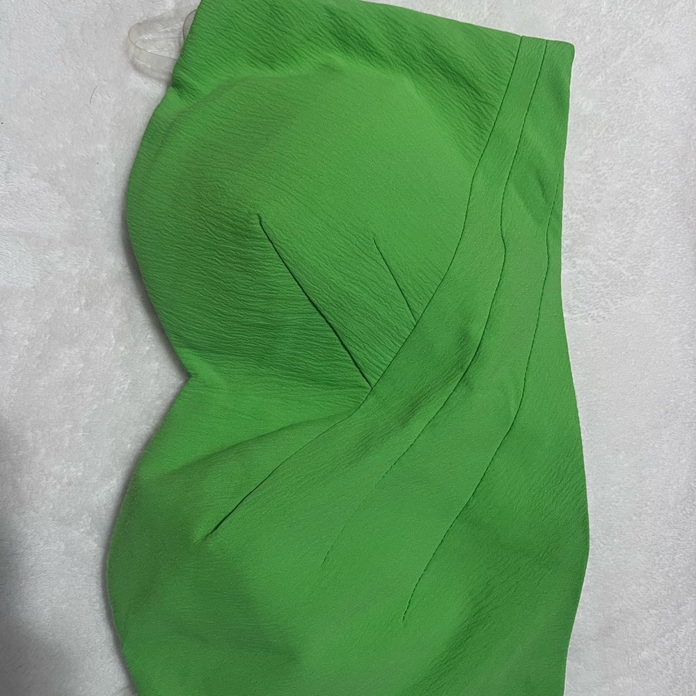 Fashion Nova Green Asymmetrical Bubble corset